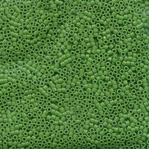 Photo of Opaque Pea Green Miyuki Delica Beads 10/0