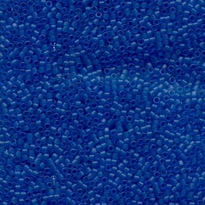 Photo of Dyed Matte Transparent Aquamarine Miyuki Delica Beads 11/0