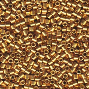 Photo of Duracoat Galvanized Gold Miyuki Delica Beads 10/0