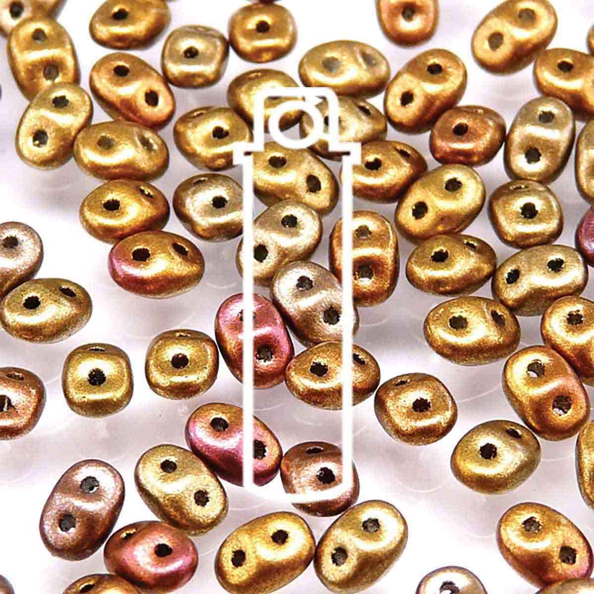 MINIDUO 2X4MM CRYSTAL GOLD RAINBOW