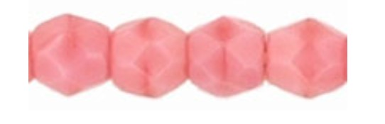 3MM Pink Coral Czech Glass Fire Polished Beads