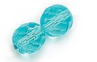 3MM Aqua Czech Glass Fire Polished