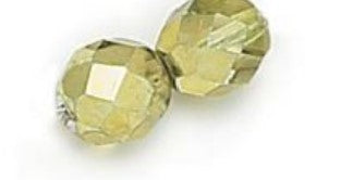 3MM Avocado Metallic Ice  Fire Polished