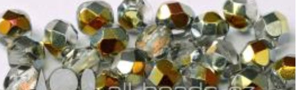 3MM Crystal Marea Czech Glass Fire Polished Beads
