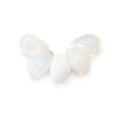 5x12mm Milky White Side Drill Glass Tear Drops