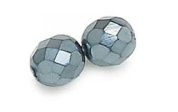 3MM Hematite Pearl  Fire Polished Beads