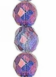 3MM Lumi Amethyst Fire Polished Beads