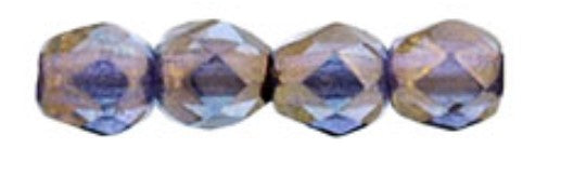 3MM Patina Teal Czech Glass Fire Polished Beads