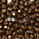 4MM JET BRONZE Fire Polished Beads