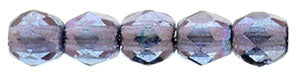 2MM Luster Transparent Denim Blue Czech Glass Fire Polished Beads