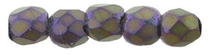2MM Mt Iris Purple Czech Glass Fire Polished Beads