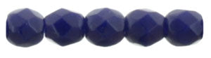 3MM Navy Blue Picasso Czech Glass Fire Polished Beads