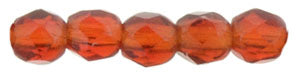 2MM Siam Ruby Czech Glass Fire Polished Beads