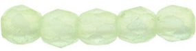 3MM Sueded Gold Peridot Czech Glass Fire Polished Beads