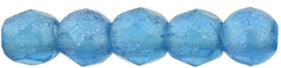 2MM Flash-Pearl Capri Blue Czech Glass Fire Polished Beads
