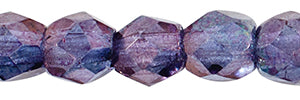 3MM Luster Transparent Denim Blue Czech Glass Fire Polished Beads