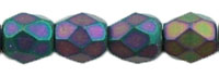3MM Matte Iris Purple Czech Glass Fire Polished Beads