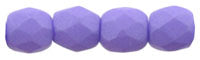 3MM Saturated Purple Czech Glass Fire Polished Beads