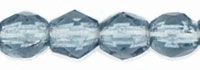 3MM Montana Blue Czech Glass Fire Polished Beads