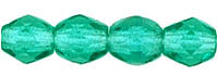 3MM Emerald Czech Glass Fire Polished Beads