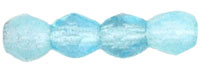3MM Milky Aquamarine Czech Glass Fire Polished Beads