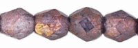 3MM Luster Stone Amethyst Czech Glass Fire Polished Beads