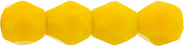 3MM Opaque Sunflower Yellow Czech Glass Fire Polished Beads