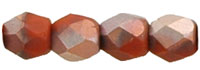 3MM Matte Apollo Umber Czech Glass Fire Polished Beads