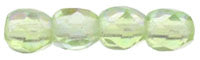 3MM Luster Iris Peridot Czech Glass Fire Polished Beads