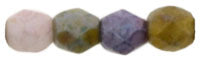 3MM Opaque Luster Mix Czech Glass Fire Polished Beads