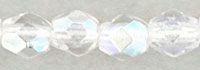 3MM Crystal AB Czech Glass Fire Polished Beads
