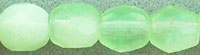 4MM Milky Light Green Czech Glass Fire Polished Beads