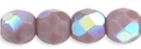 3MM Opaque Purple AB Czech Glass Fire Polished Beads