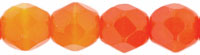 3MM Orange Opal Czech Glass Fire Polished Beads