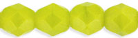 3MM Chartreuse Luster Czech Glass Fire Polished Beads