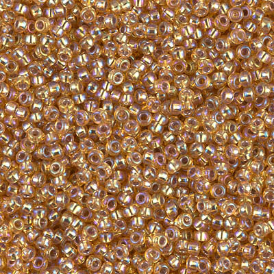 Silver-Lined Dark Gold AB Miyuki Seed Beads 11/0