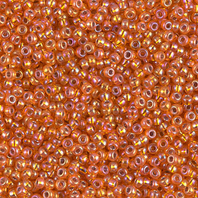 Silver-Lined Orange AB Miyuki Seed Beads 11/0