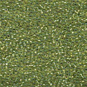 Silver-Lined Chartreuse Miyuki Seed Beads 11/0