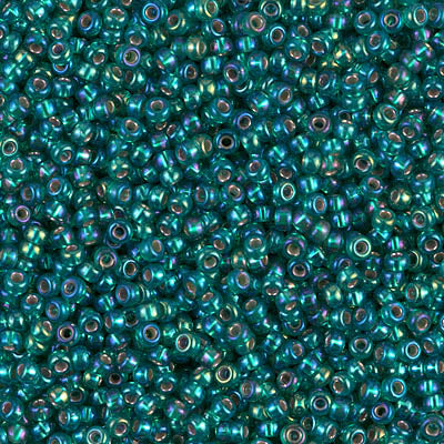 Silver-Lined Emerald AB Miyuki Seed Beads 11/0