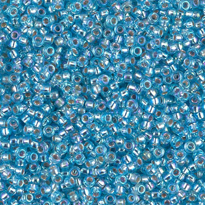 Silver-Lined Aqua AB Miyuki Seed Beads 11/0