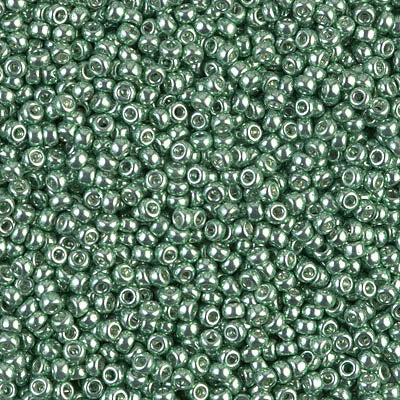 Galvanized Green Miyuki Seed Beads 11/0
