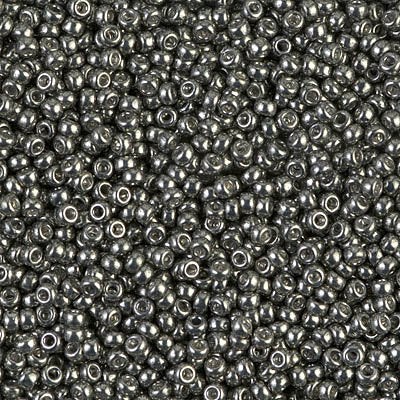 Galvanized Dark Steel Miyuki Seed Beads 11/0