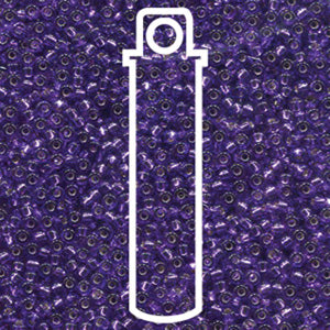 Purple Silver-Lined Miyuki Seed Beads 11/0