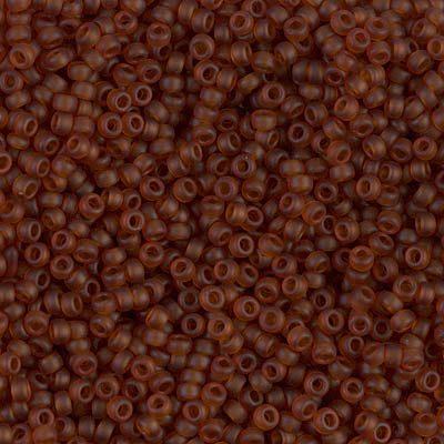 Matte Transparent Light Brown Miyuki Seed Beads 11/0