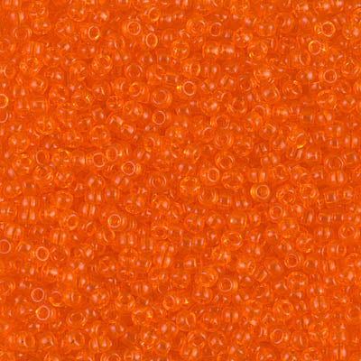 Transparent Orange Miyuki Seed Beads 11/0