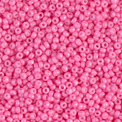 Dyed Opaque Pink Miyuki Seed Beads 11/0