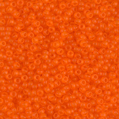 Matte Transparent Orange Miyuki Seed Beads 11/0