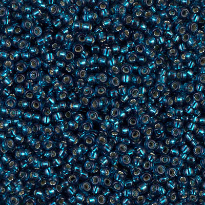 Dyed Silver-Lined Blue Zircon Miyuki Seed Beads 11/0