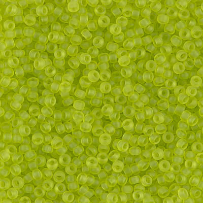 Matte Transparent Chartreuse Miyuki Seed Beads 11/0