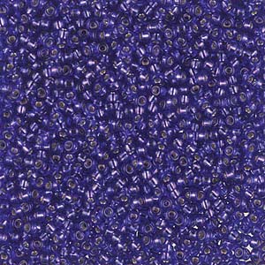 Dyed Silver-Lined Red Violet Miyuki Seed Beads 11/0